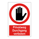 Privatweg Durchgang verboten