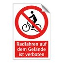 Radfahren auf dem Gelände ist verboten