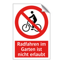 Radfahren im Garten ist nicht erlaubt