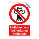 Radfahren und Inlineskaten verboten!