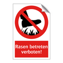 Rasen betreten verboten!