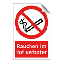 Rauchen im Hof verboten