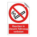 Rauchen in diesem Fahrzeug verboten