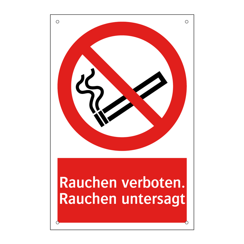 Rauchen verboten. Rauchen untersagt