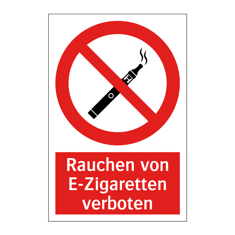 Rauchen von E-Zigaretten verboten