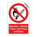 Rauchen, offenes Feuer und Feuer verboten