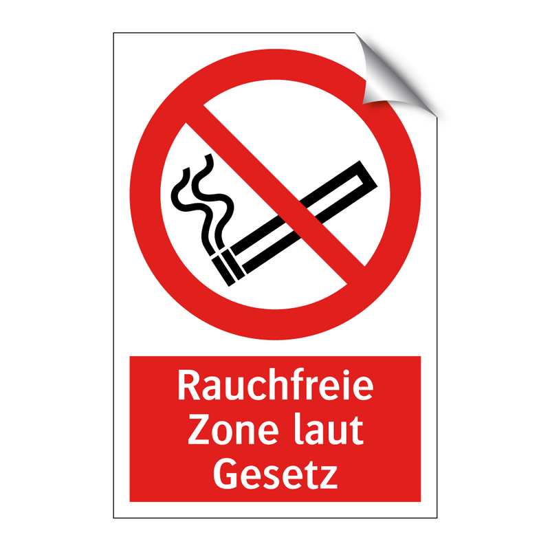 Rauchfreie Zone laut Gesetz