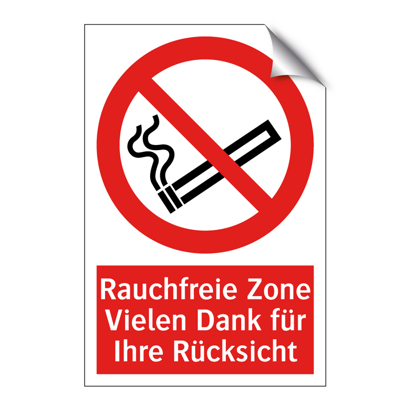 Rauchfreie Zone Vielen Dank für Ihre Rücksicht