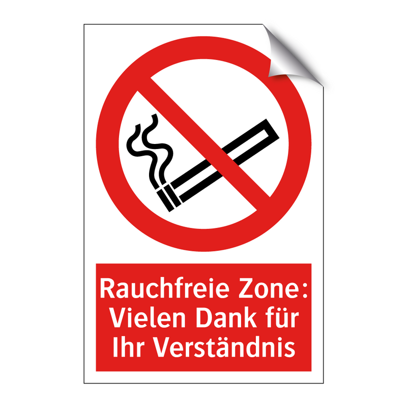 Rauchfreie Zone: Vielen Dank für Ihr Verständnis