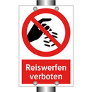 Reiswerfen verboten