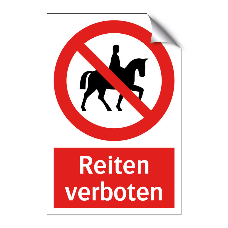 Reiten verboten