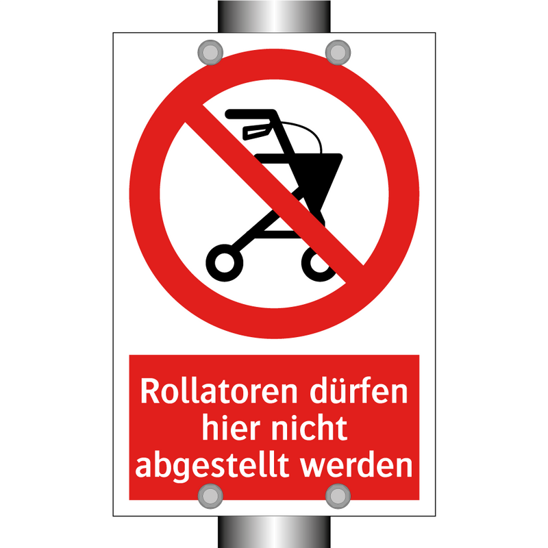 Rollatoren dürfen hier nicht abgestellt werden