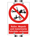 Roller, Mopeds und motorisierte Fahrräder verboten