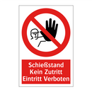 Schießstand Kein Zutritt Eintritt Verboten