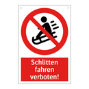 Schlitten fahren verboten!