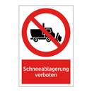 Schneeablagerung verboten