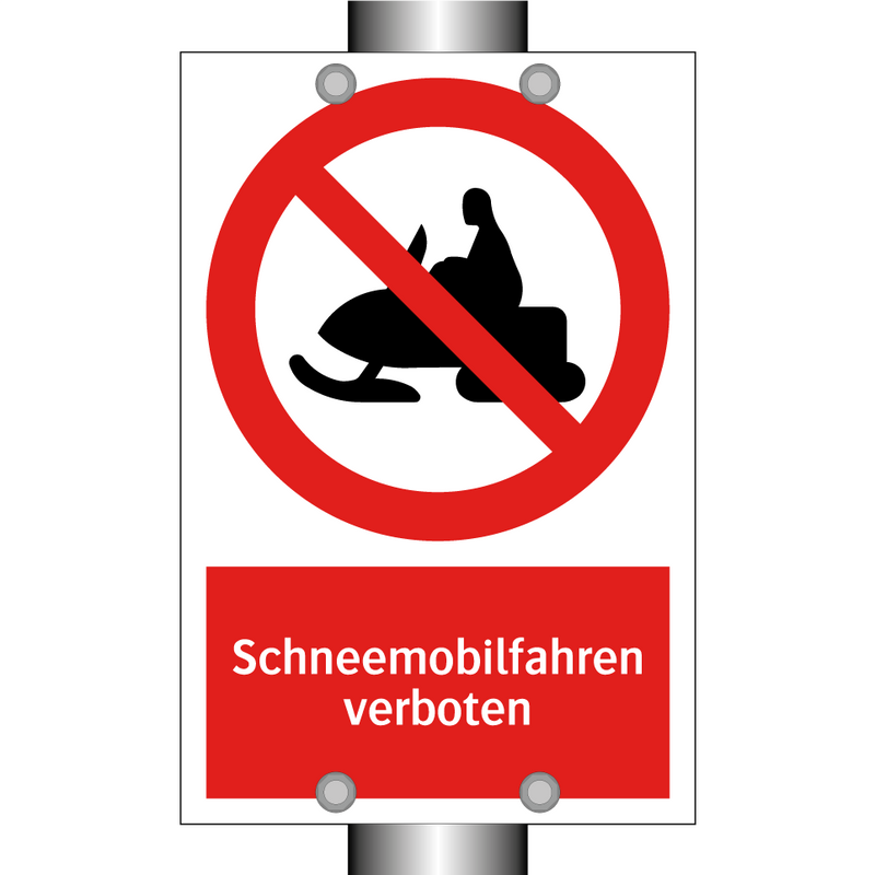 Schneemobilfahren verboten