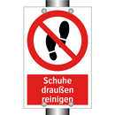 Schuhe draußen reinigen