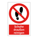 Schuhe draußen reinigen