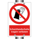 Schutzhandschuhe tragen verboten