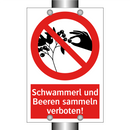 Schwammerl und Beeren sammeln verboten!