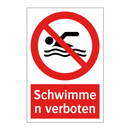 Schwimmen verboten