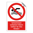 Schwimmen verboten! Eltern haften für ihre Kinder!