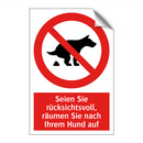 Seien Sie rücksichtsvoll, räumen Sie nach Ihrem Hund auf