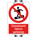 Snowboard fahren verboten