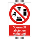 Sperrmüll abstellen verboten!