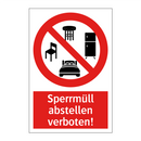 Sperrmüll abstellen verboten!