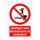 Springen vom Beckenrand ist verboten!
