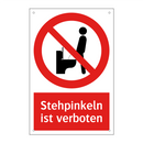 Stehpinkeln ist verboten