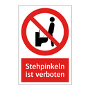 Stehpinkeln ist verboten