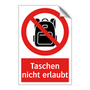 Taschen nicht erlaubt
