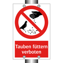 Tauben füttern verboten