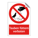 Tauben füttern verboten