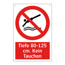Tiefe 80-125 cm. Kein Tauchen