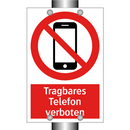 Tragbares Telefon verboten