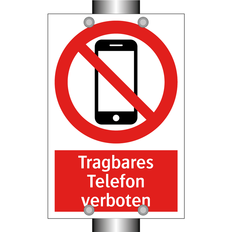 Tragbares Telefon verboten