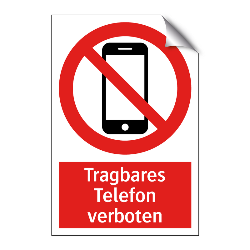 Tragbares Telefon verboten