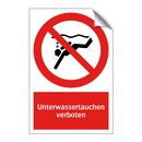 Unterwassertauchen verboten