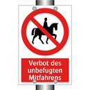 Verbot des unbefugten Mitfahrens