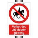 Verbot des unbefugten Reitens