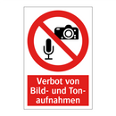 Verbot von Bild- und Ton- aufnahmen