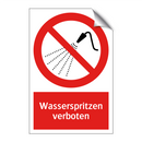 Wasserspritzen verboten