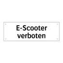 E-Scooter verboten