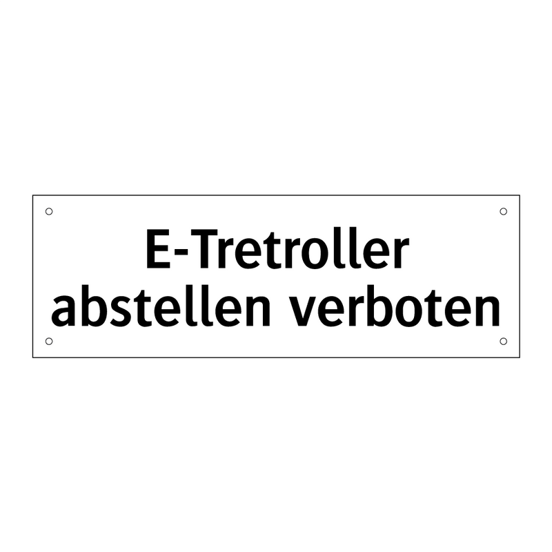E-Tretroller abstellen verboten