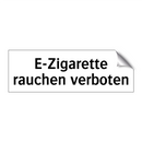 E-Zigarette rauchen verboten