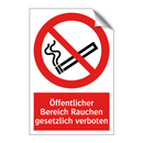 Öffentlicher Bereich Rauchen gesetzlich verboten